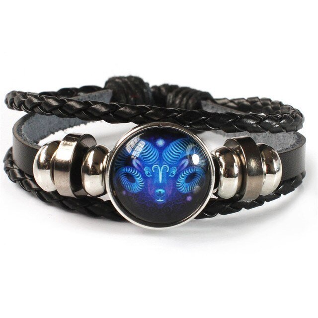 12 Zodiac Signs Constellation Charm Luminous Bracelet Men Women Fashion Birthday Gift - likeinstore