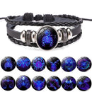 12 Zodiac Signs Constellation Charm Luminous Bracelet Men Women Fashion Birthday Gift - likeinstore