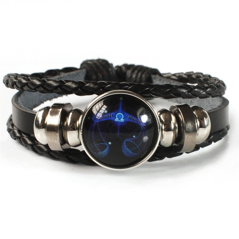 12 Zodiac Signs Constellation Charm Luminous Bracelet Men Women Fashion Birthday Gift - likeinstore