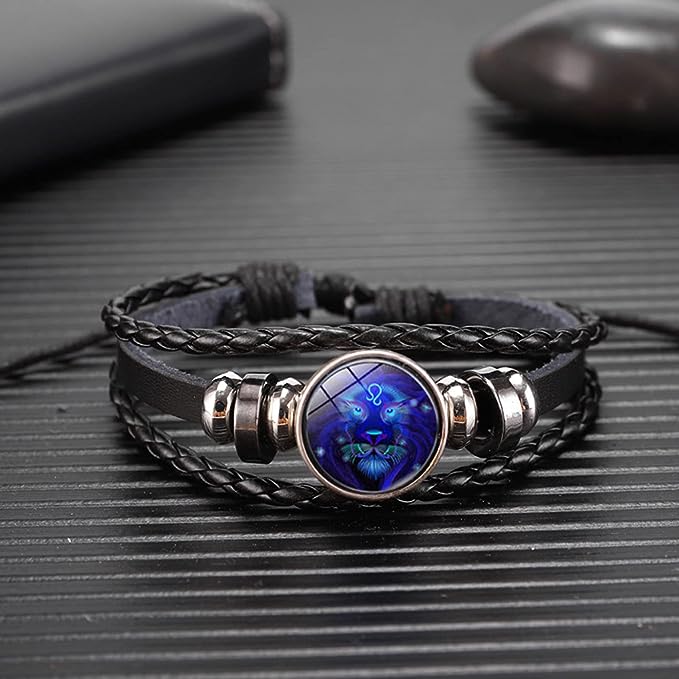 12 Zodiac Signs Constellation Charm Luminous Bracelet Men Women Fashion Birthday Gift - likeinstore