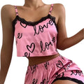 2 Pieces Set Women'S Pajama Shorts Suit Homewear - likeinstore