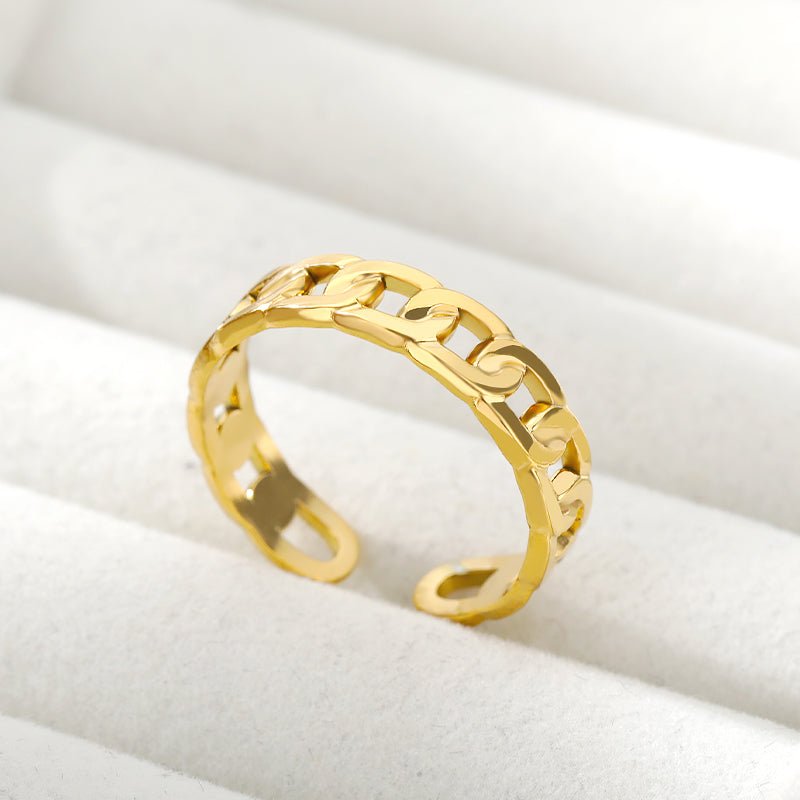 Adjustable Cuban Link Ring - likeinstore
