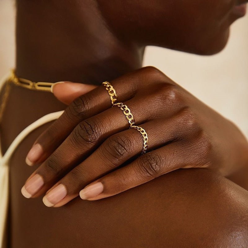 Adjustable Cuban Link Ring - likeinstore