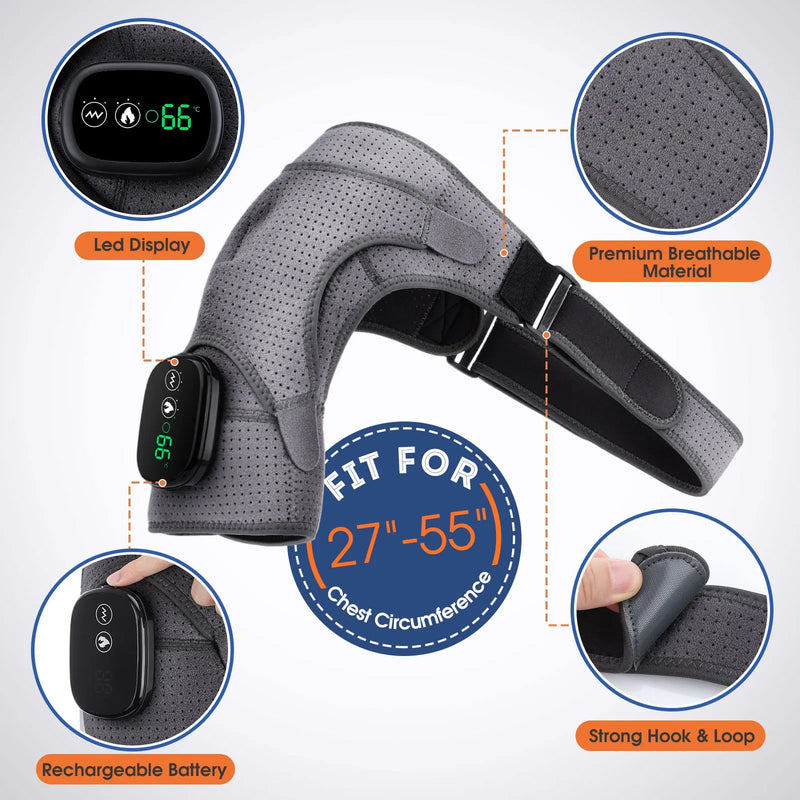 Adjustable Shoulder Massage and LED Heating Belt - likeinstore