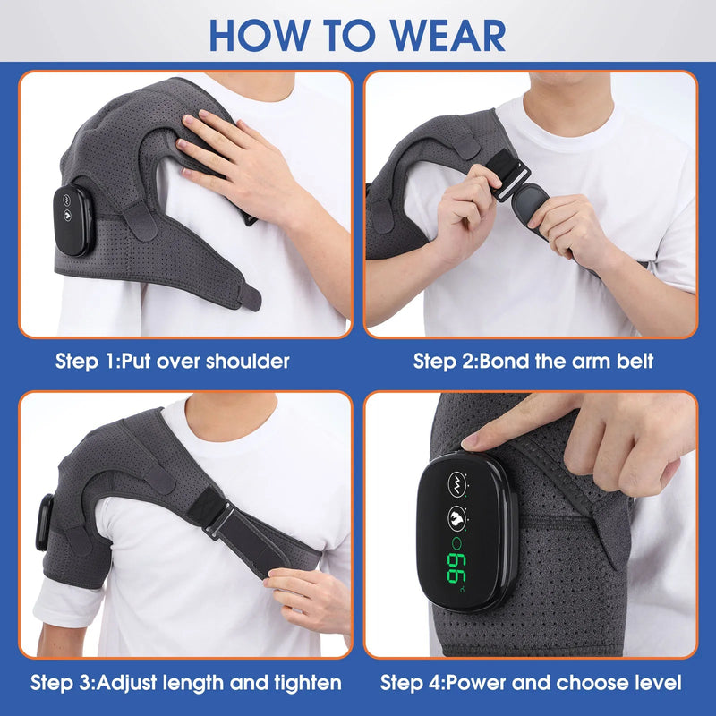 Adjustable Shoulder Massage and LED Heating Belt - likeinstore