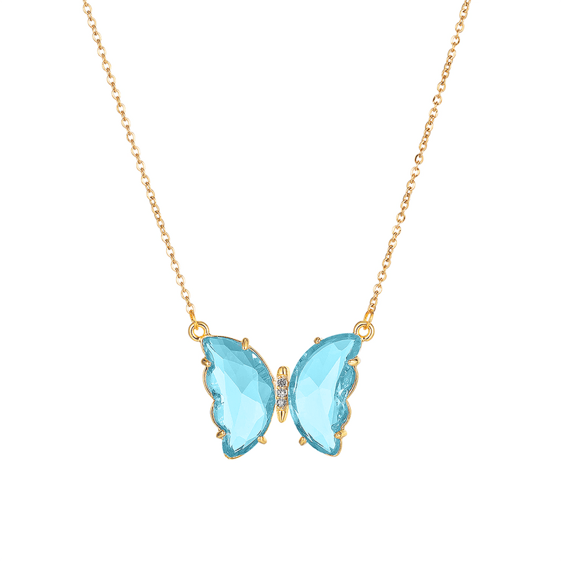 Crystal Butterfly Necklace - likeinstore