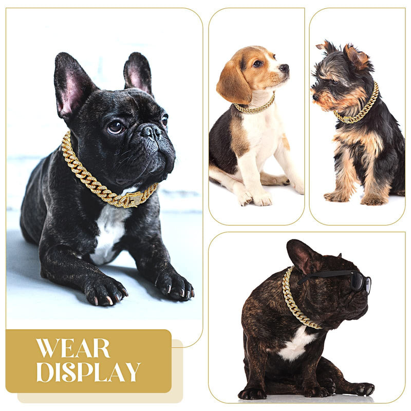 Cuban Style Metal Chain Dog Walking Collar with Design and Secure Buckle - likeinstore
