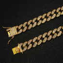 Cuban Style Metal Chain Dog Walking Collar with Design and Secure Buckle - likeinstore