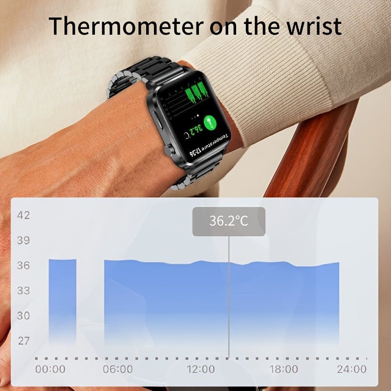 FCC Blood Glucose Smartwatch - Healthy Heart Rate & Blood Pressure Tracker with IP68 Waterproof - likeinstore