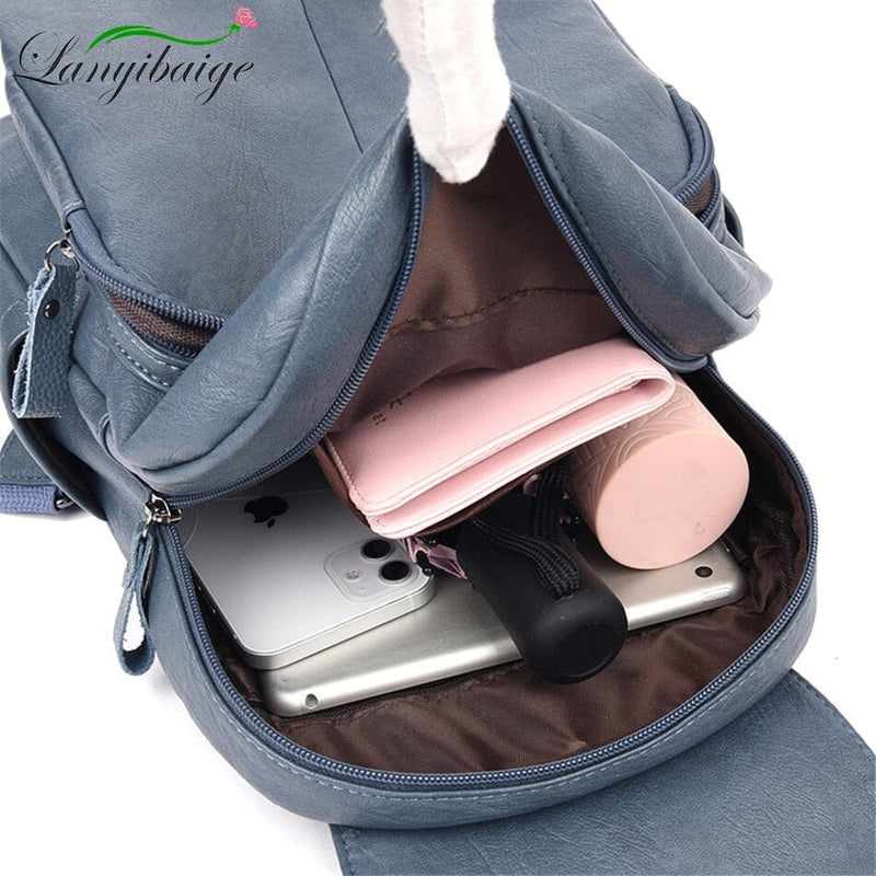 Female Leather Backpack - Jasmine - likeinstore