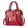 Gold Design Crocodile Leather Bag - likeinstore