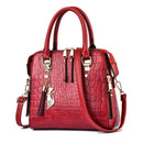 Gold Design Crocodile Leather Bag - likeinstore