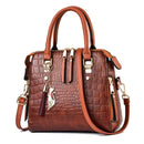 Gold Design Crocodile Leather Bag - likeinstore