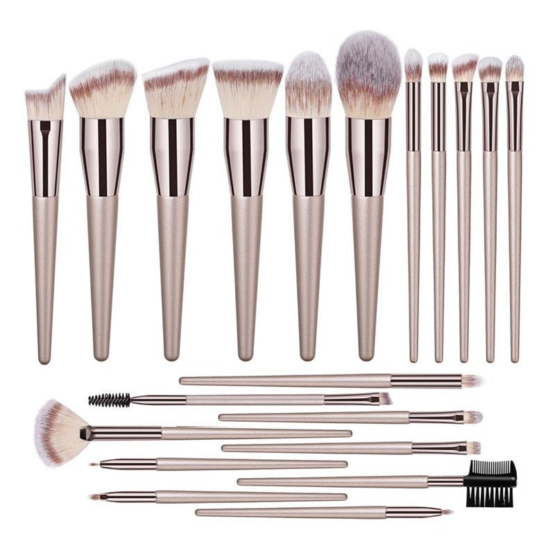 Hot Champagne Makeup Brushes - likeinstore