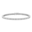 Monette 4 Prong Diamond Bracelet in 18k White Gold Vermeil - likeinstore