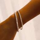 Monette 4 Prong Diamond Bracelet in 18k White Gold Vermeil - likeinstore