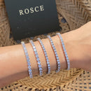 Monette 4 Prong Diamond Bracelet in 18k White Gold Vermeil - likeinstore