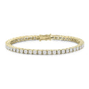 Monette 4 Prong Diamond Bracelet in 18k White Gold Vermeil - likeinstore