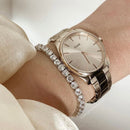 Monette 4 Prong Diamond Bracelet in 18k White Gold Vermeil - likeinstore