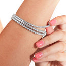 Monette 4 Prong Diamond Bracelet in 18k White Gold Vermeil - likeinstore