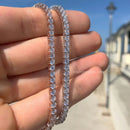 Monette 4 Prong Diamond Bracelet in 18k White Gold Vermeil - likeinstore