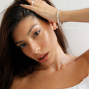 Monette 4 Prong Diamond Bracelet in 18k White Gold Vermeil - likeinstore