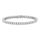 Monette 4 Prong Diamond Bracelet in 18k White Gold Vermeil - likeinstore
