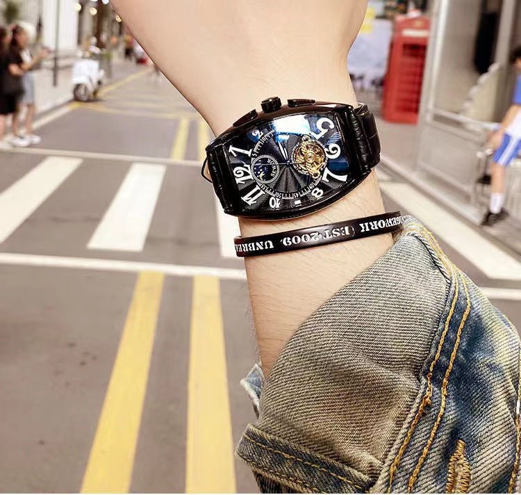 Reef Tigers Skeletonized Tonneau Waterproof Mechanical Watch - FR02833 - likeinstore