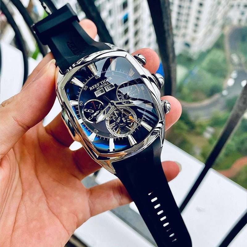 Reef Tigers/Designer Tourbillon Stainless Steel Automatic Watch RGA3069 - likeinstore