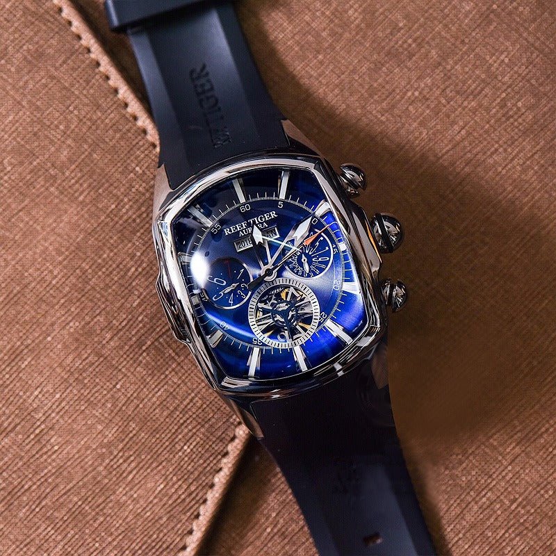 Reef Tigers/Designer Tourbillon Stainless Steel Automatic Watch RGA3069 - likeinstore