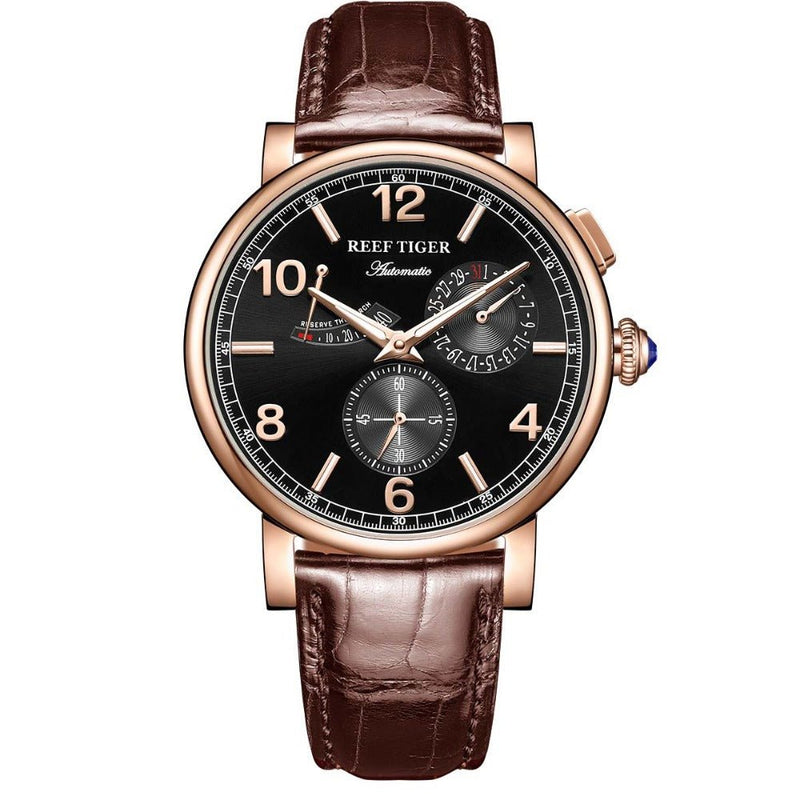 Reef Tigers/RT Men's Leather Strap Automatic Watch RGA1978 - likeinstore