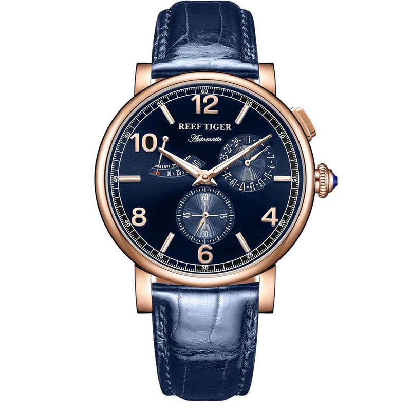 Reef Tigers/RT Men's Leather Strap Automatic Watch RGA1978 - likeinstore