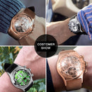 Reef Tigers/RT Sapphire Luminous Stainless Steel Tourbillon Waterproof Automatic Watch RGA703 - likeinstore