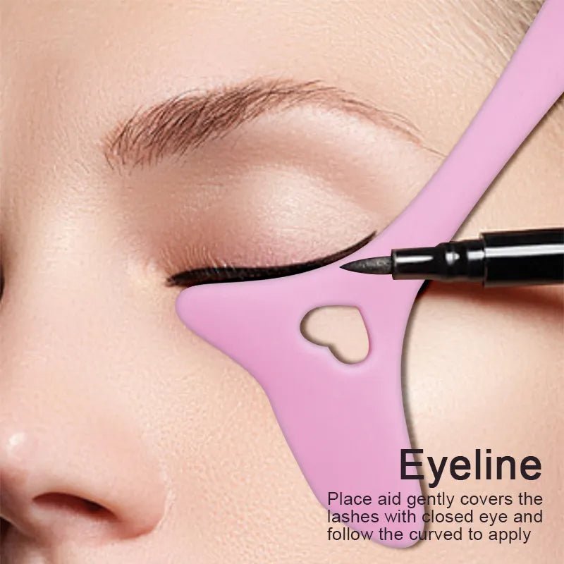 Silicone Eyeliner Makeup Stencils Wing Tips Marscara Drawing Lipstick Wearing Aid Face Cream Mask Applicator Makeup beauty tool - likeinstore