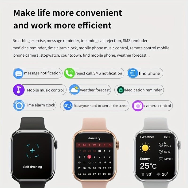 Smart Watch 9 pro: Blood Glucose, NFC, Fitness, Call. 2.05" Screen. Series 8 for Apple Watch. Heart Rate, Blood Pressure - likeinstore
