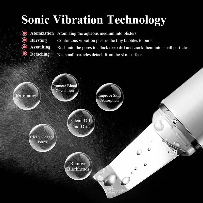 Ultrasonic Skin Scrubber Vibration - likeinstore